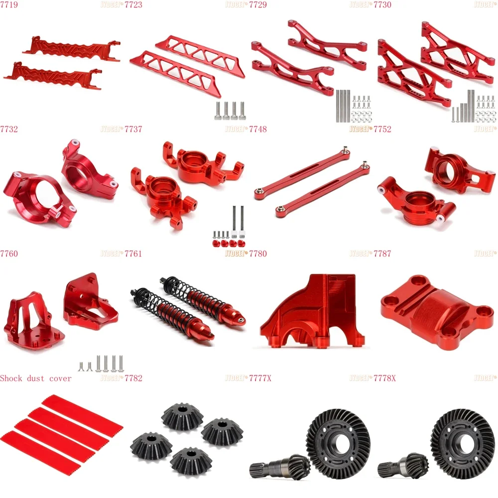 77076-4 6S Suspension Arms Side Bars C-Hub Carrier Toe Links Shock Absorber Battery Holder Gear For RC 1/5 Traxxas X-maxx 77076