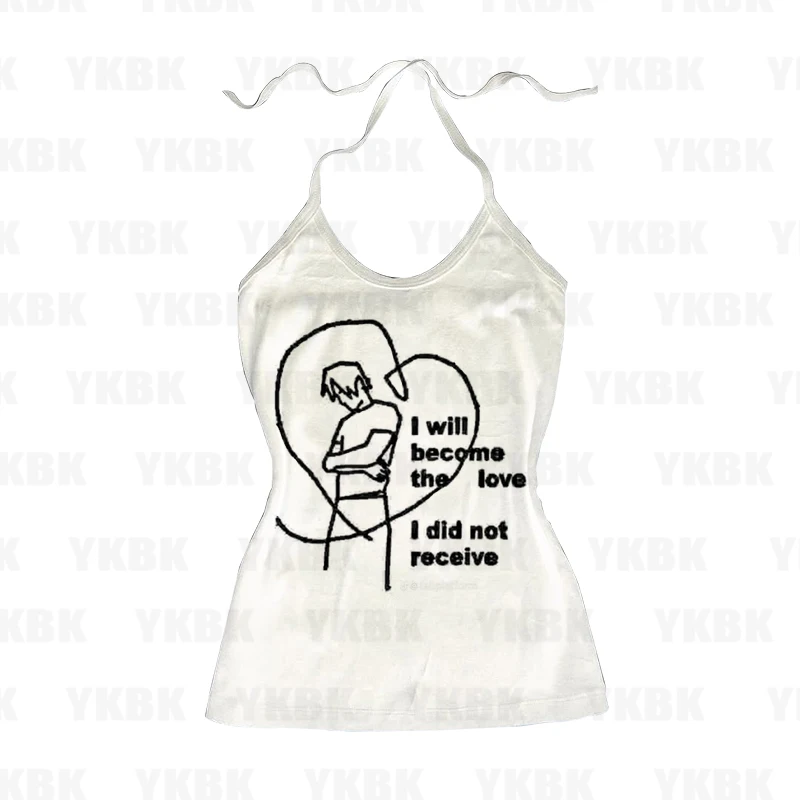 Ästhetische Retro Print Baby Tank Sommer Frauen Kleidung Punk Gothic Trashy Tank Tops Crop Tops Streetwear Y2k Stil Weste 2000er Jahre