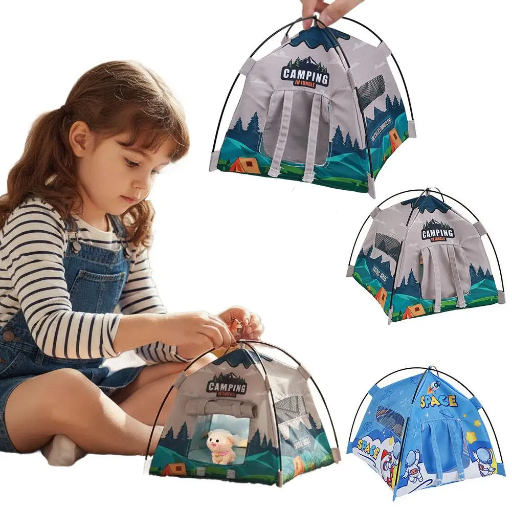 Dollhouses Miniature Camping Tent, 6.7 Inch Realistic Doll House Tent, Handmade Mini Tent For Diorama Displays