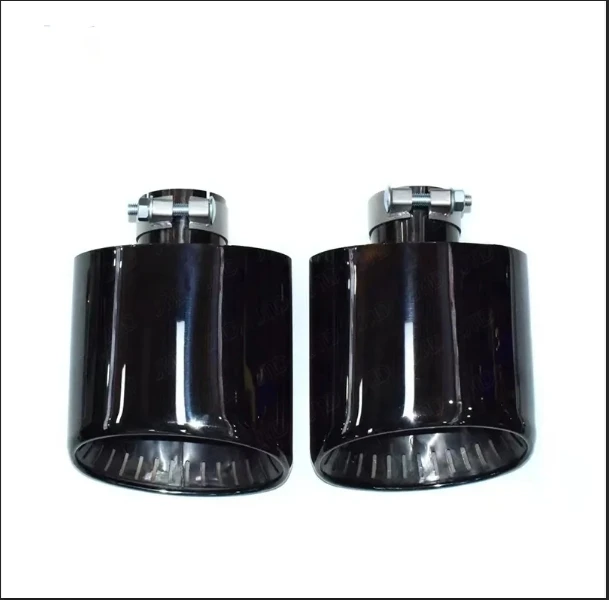 Xinaote 304 Stainless Steel Exhaust Tip Black Coated Exhaust Tailpipe Tip For Porsche Cayenne Turbo GT