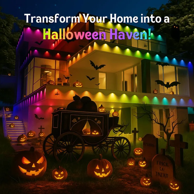 500FT التحكم الذكي ضوء خارجي دائم لتقوم بها بنفسك ضوء المشهد IP68 سقف المنزل الإضاءة حفلة عيد الحب عيد الهالوين عيد الميلاد