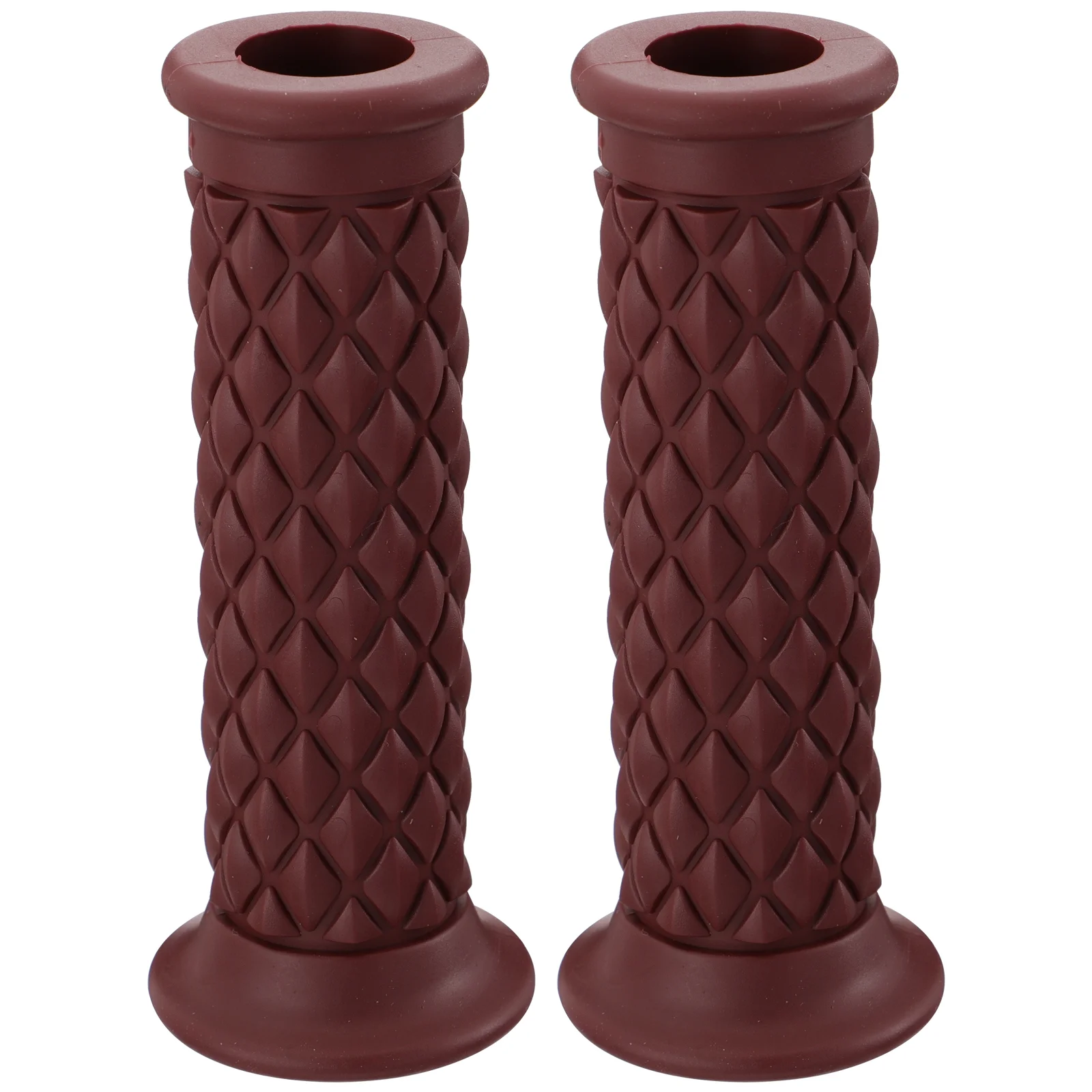 

Vintage Motorcycle Handlebar Hand Grip Rubber Brown Anti Skid Retro Bike Parts Easy Install Throttle Accessories