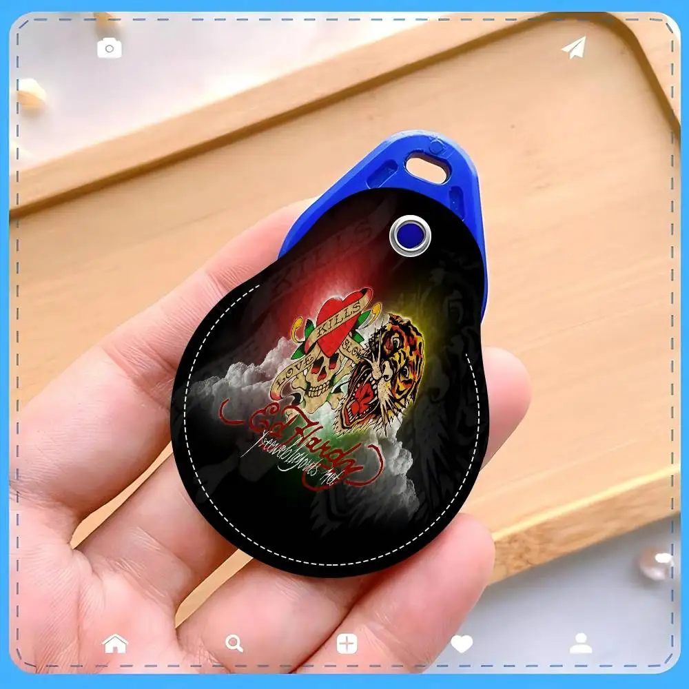 E-Ed H-Hardy الوشم النمر بولي Card حامل بطاقة المفاتيح حلقة رئيسية قفل الباب الوصول العلامات بطاقة حافظة المفاتيح بطاقة الوصول مفتاح العلامة الدائري #6