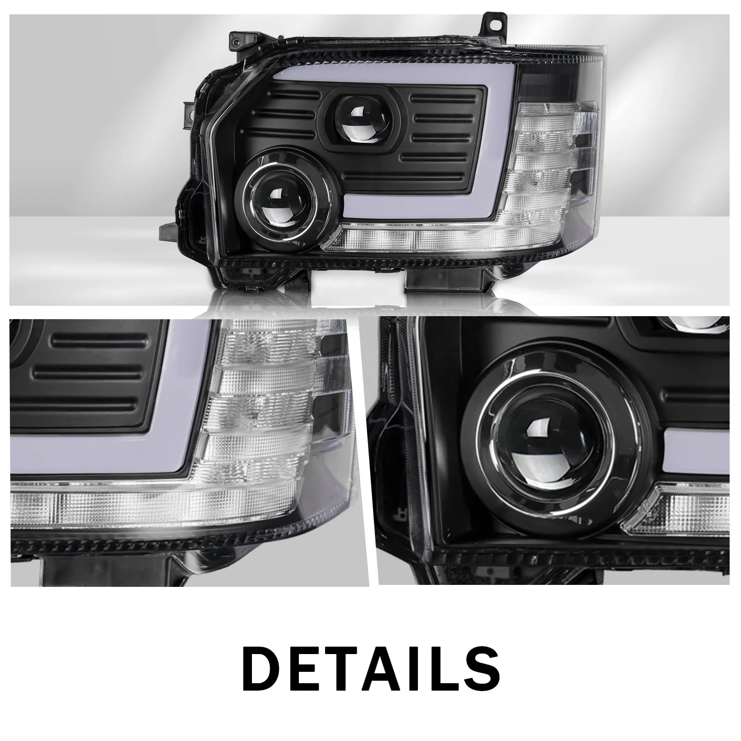 Archaic Led headlights For Toyota hiace 200 SERIES 2004-2019 with dynamic running and Turn Signal Lamp