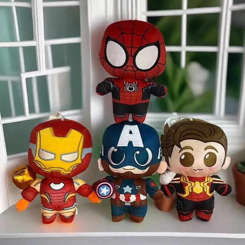 

‌ Официальная плюшевая игрушка Marvel Avengers Q версии, милый Железный человек, Человек-паук, Капитан, мягкая кукла, супергерой, коллекционный подарок для детей