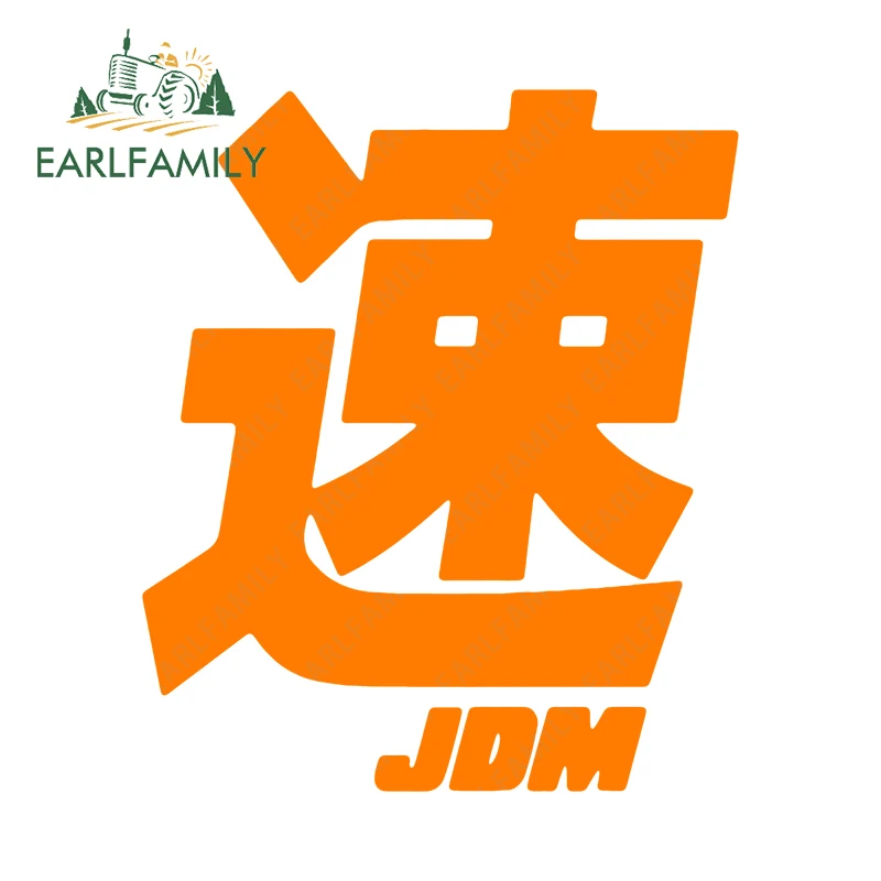 EARLFAMILY JDM Speed Chinese Words Car Stickers Funny Campervan Truck PVC Decal Cool Suitable for Motorcycle Vinyl Car Styling
