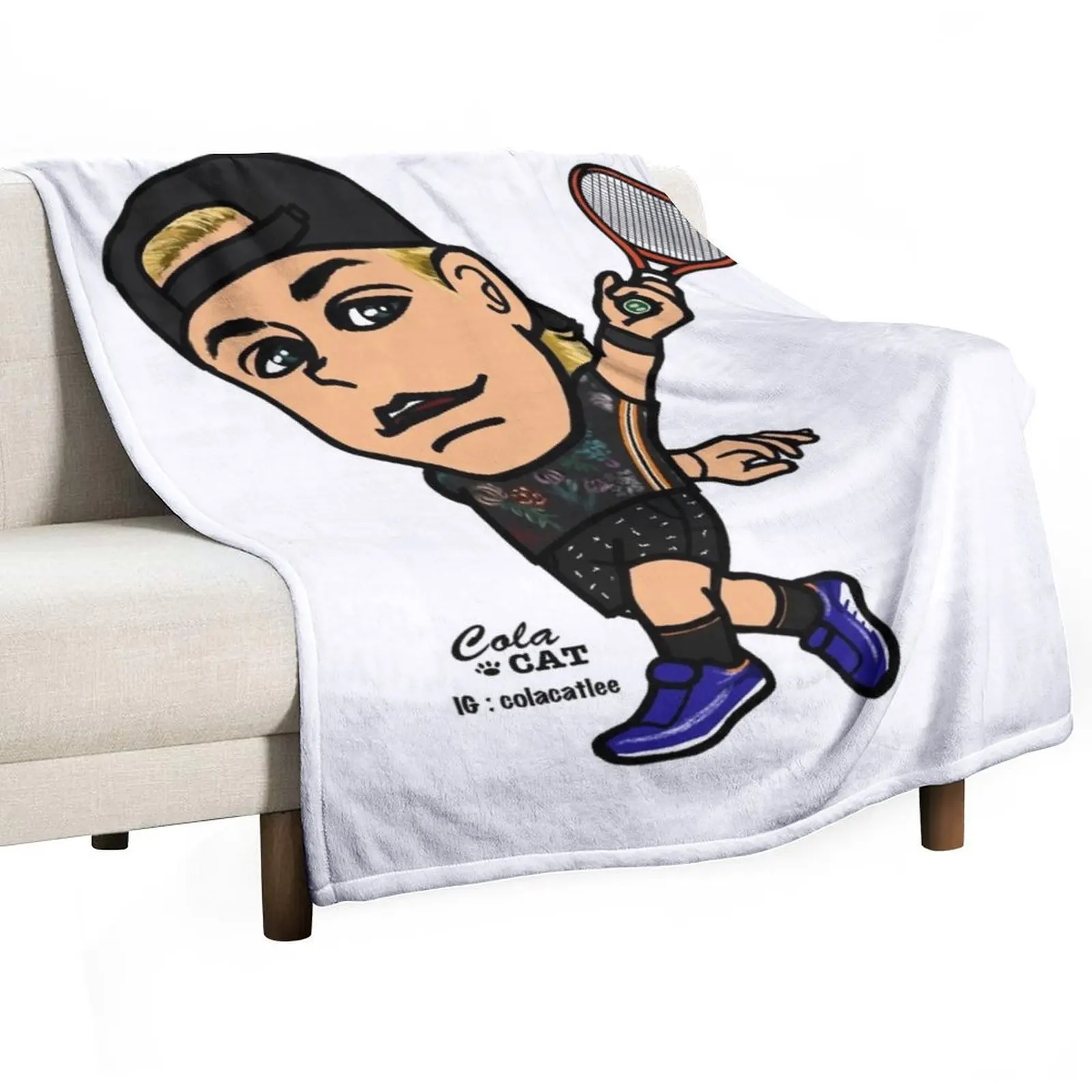 

Denis Shapovalov Throw Blanket Thins Decorative Sofas Beautifuls Thin Blankets