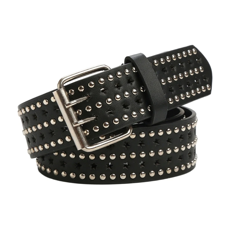 Studded เข็มขัดเอวสำหรับกางเกงยีนส์กางเกง Star เข็มขัดกว้าง Cowgirl เครื่องประดับ