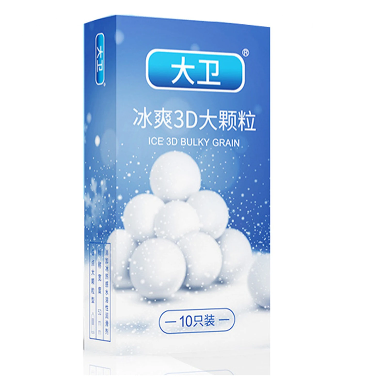 10pcs Lubricated Condoms 3D Dotted Safety Penis Sleeves Ice Feeling G-spot Condoms Contraception Sex Toys Shop For Adult Men 18+