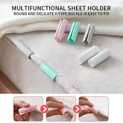 6/12PCS BedSheet Clips Plastic Slip-Resistant Clamp Quilt Bed Cover Grippers Fasteners Mattress Holder For Sheets Home Clothes