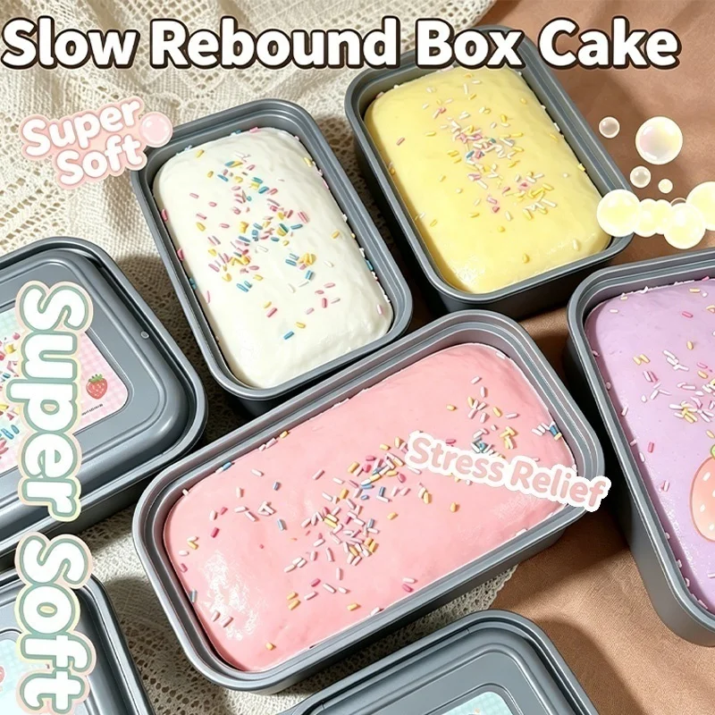 Large Size Box Cake Slow Rising Scented Toy Ultra Moist Hand Feel Stress Relief Non-toxic Squeeze Decompression Vent Pressure