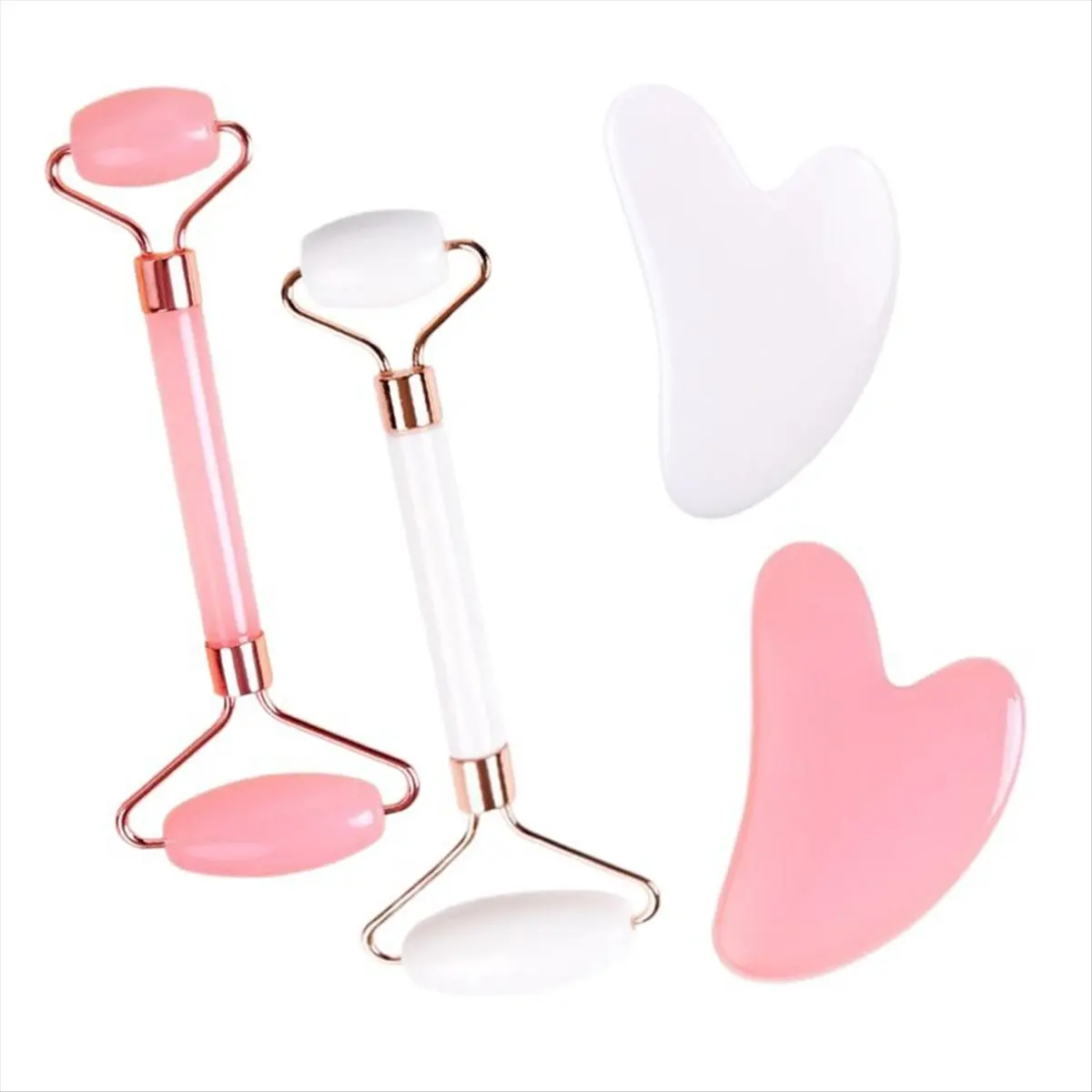 MSOR New Gua Sha Tools Jade Roller Set Gua Sha Stone Set for Skin Care for Reducing Puffiness and Improving Wrinkles