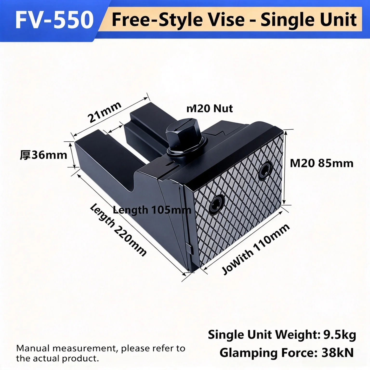 Milling Machine Large Opening Free‑Type Vise Split CNC Combination Vice 6 Inch 8 Inch Machining Center Bench Clamp