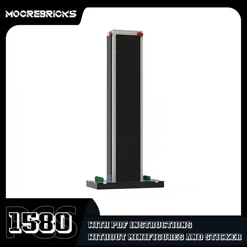 MOC-45871 Modern Street View Architecture Office Skyscraper Center Building Blocks Assembly Model Creative Toys Gifts