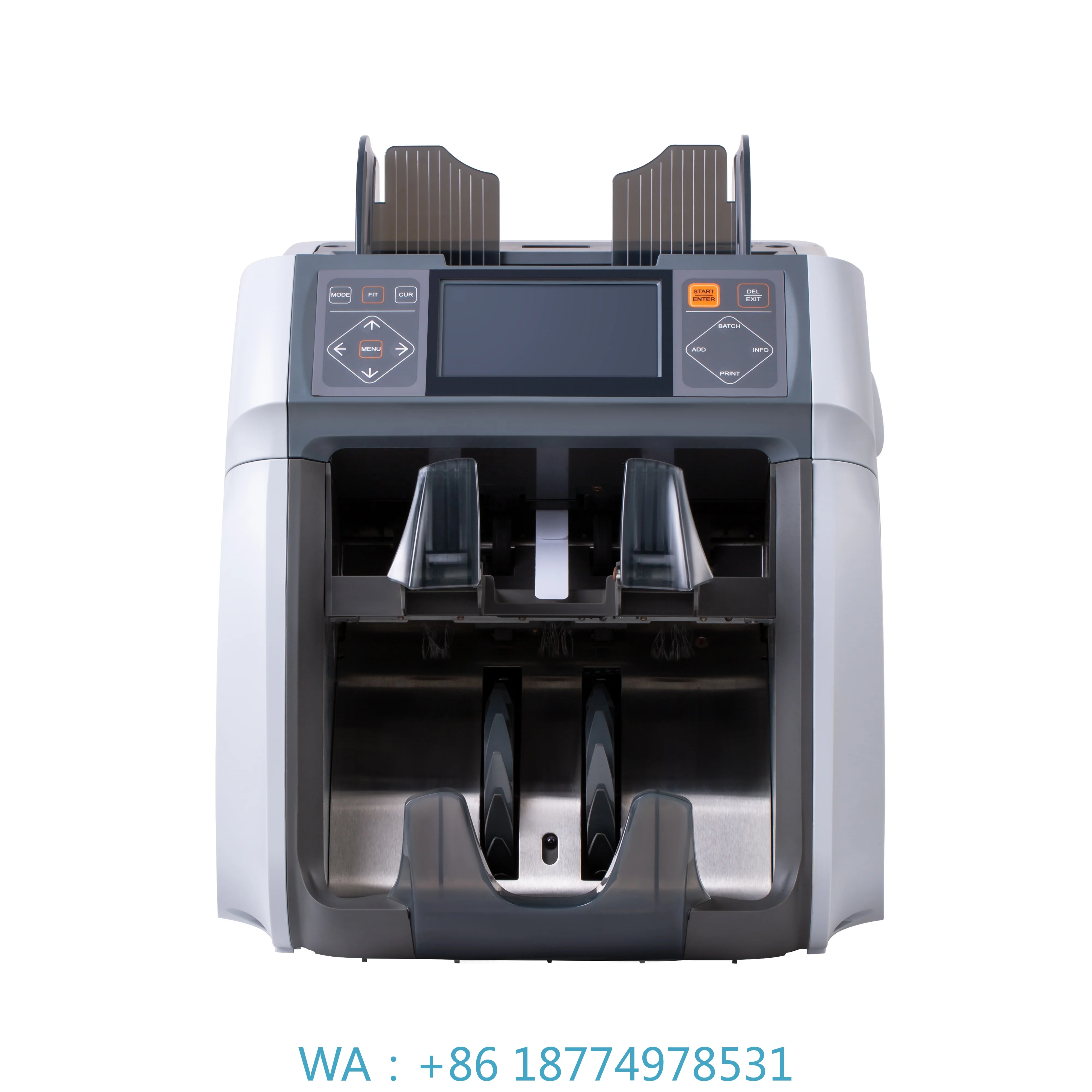Currency Counter Detector Banknote Counter Bill Counter HT-9100F 2 Pocket XOF XAF Mixed Value Money Counting Machine Bill Cash
