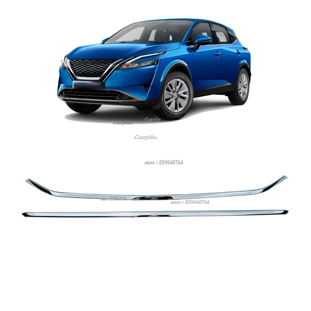 Zubehör Für Nissan Qashqai J12 2022 2023 ABS Chrom Externe Vorne Stoßstange Hinten Grill Abdeckung Trimmt Dekoration Auto Styling