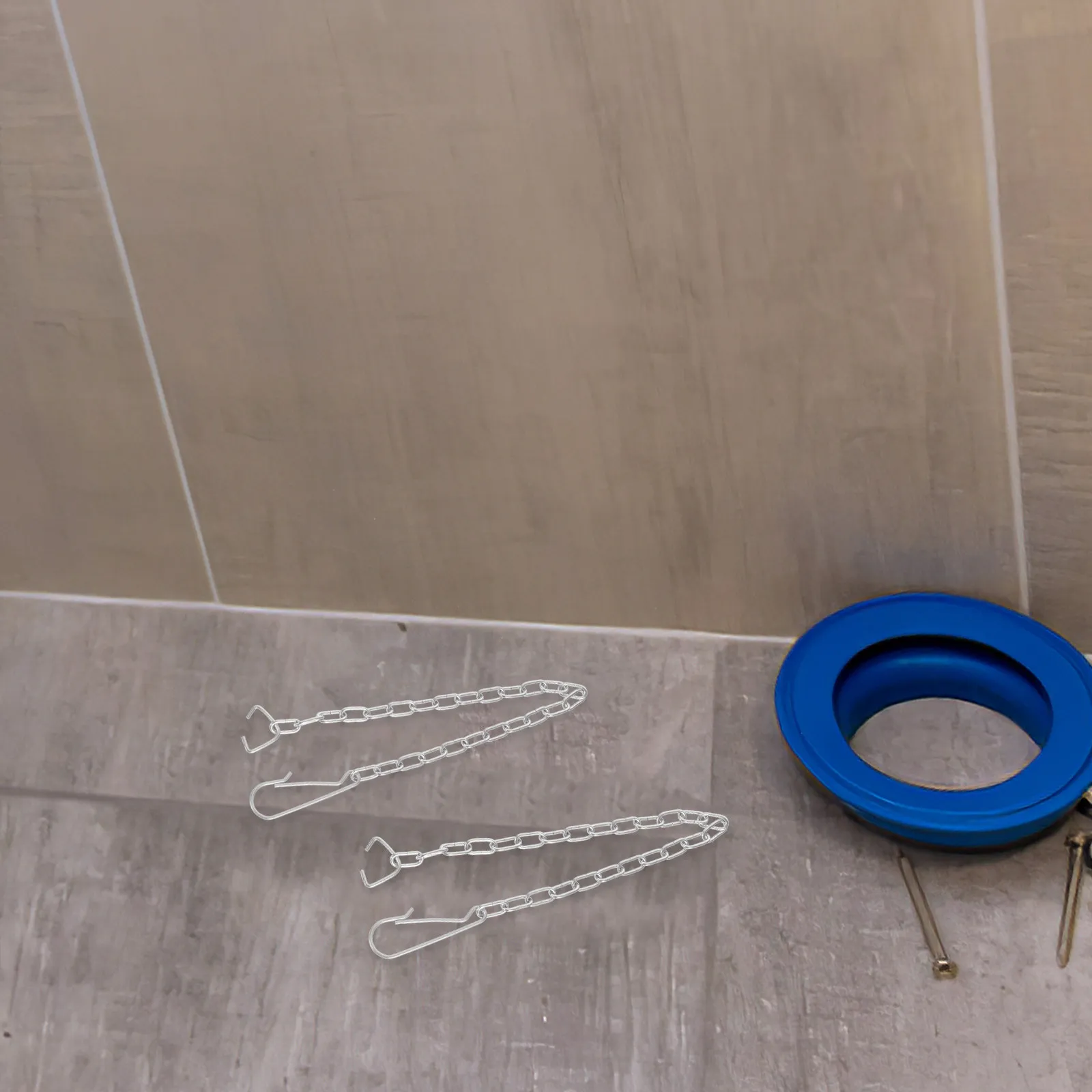 

2 шт. универсальные цепочки для унитаза из нержавеющей стали, высокая твердость, гладкая поверхность, для ремонта унитазных цепей