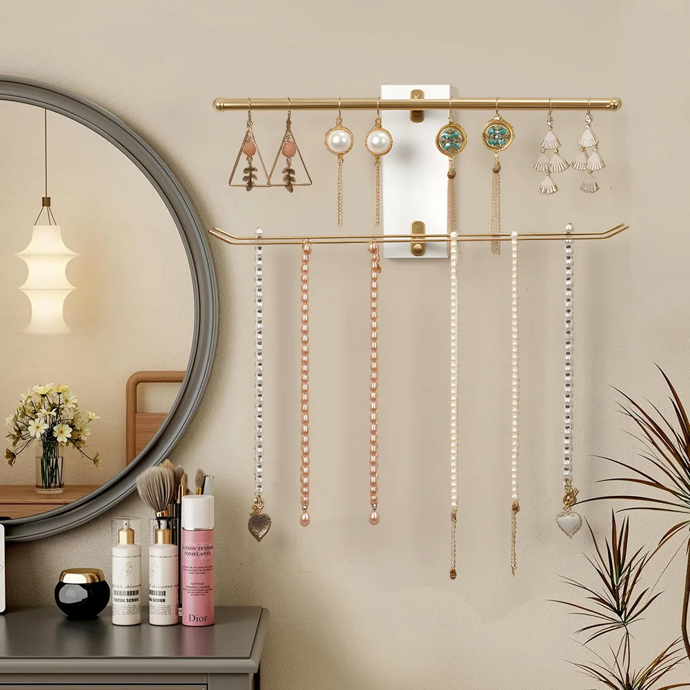 

Новая настенная подставка для украшений: держатель для ожерелий, колец, браслетов, серег, часов, повязок на голову, органайзер для хранения и демонстрации ювелирных изделий