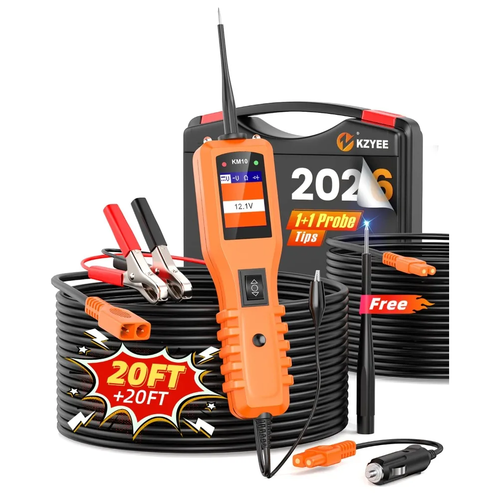 

Автомобильный тестер цепей KM10 12В/24В, цифровой мультиметр, детектор короткого замыкания, тестер напряжения AC/DC, диодный пробник с измерением сопротивления и тока