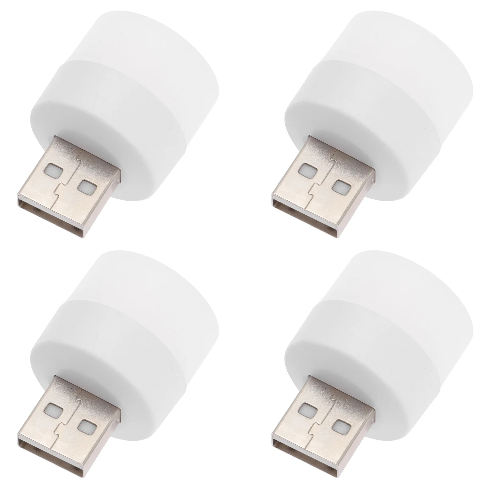 4 Pcs Mini USB Light Lights Lamp Led Desk Mushroom Table Lamps Bulb Night Portable Atmosphere Emergency Student for Bedroom