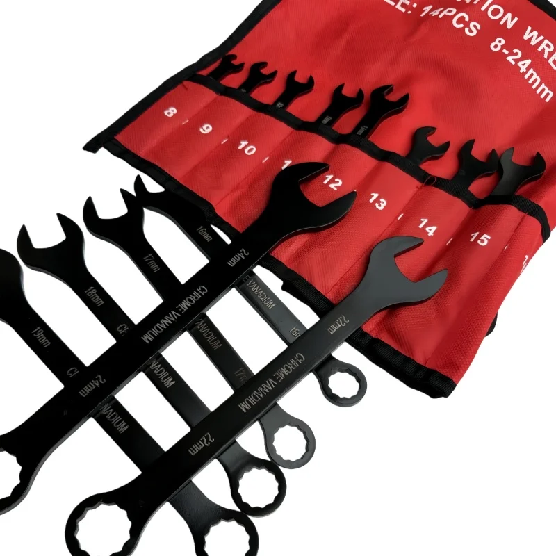 

Набор ключей двойного назначения из 14 штук, ключ с цветком сливы 8-24 мм, торцевой ключ, полный набор ключей