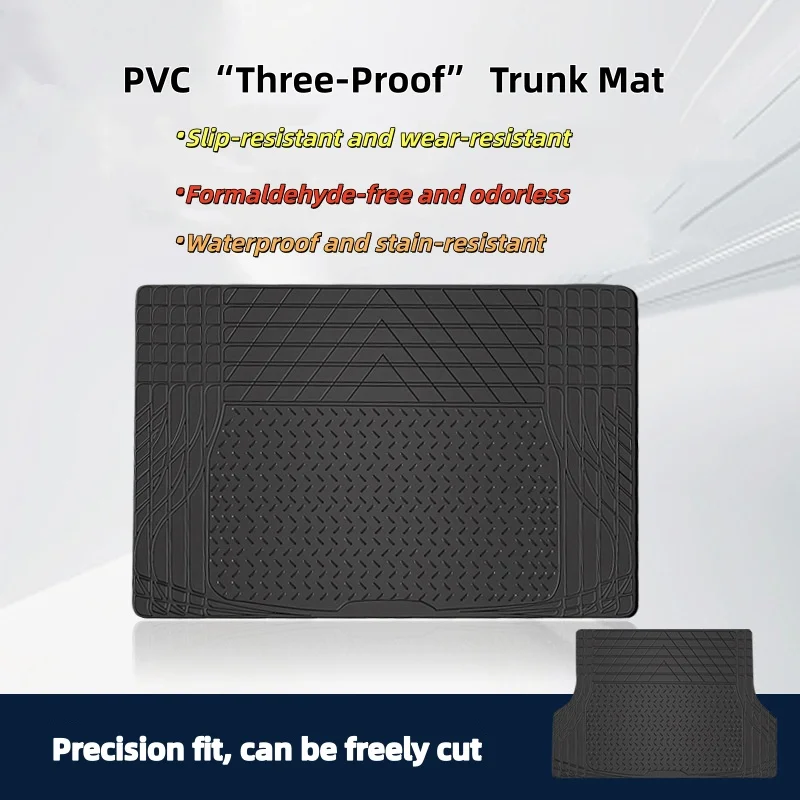 Car Trunk Mat PVC Waterproof Cuttable Universal Mat Wear-resistant And Waterproof Interior Floor Mat Non-Slip Trunk Mat