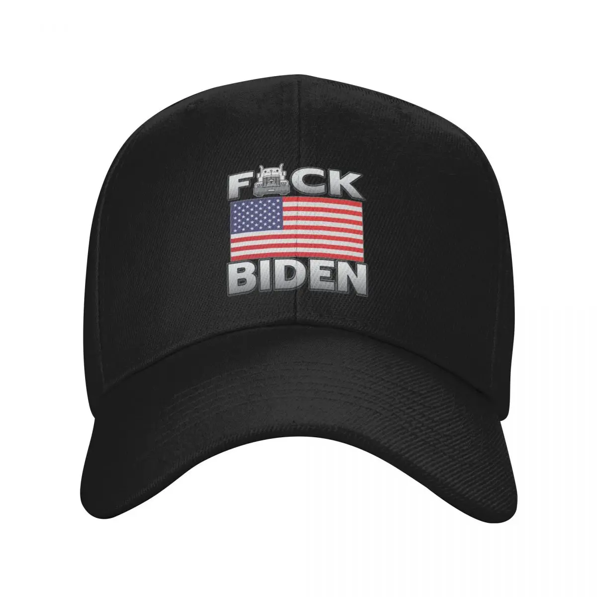 F-CK BIDENFREEDOM CONVOY - TRUCKERS FOR FREEDOM - USA FREEDOM CONVOY 2022 TRUCKERS GRAY LETTERS Baseball Cap