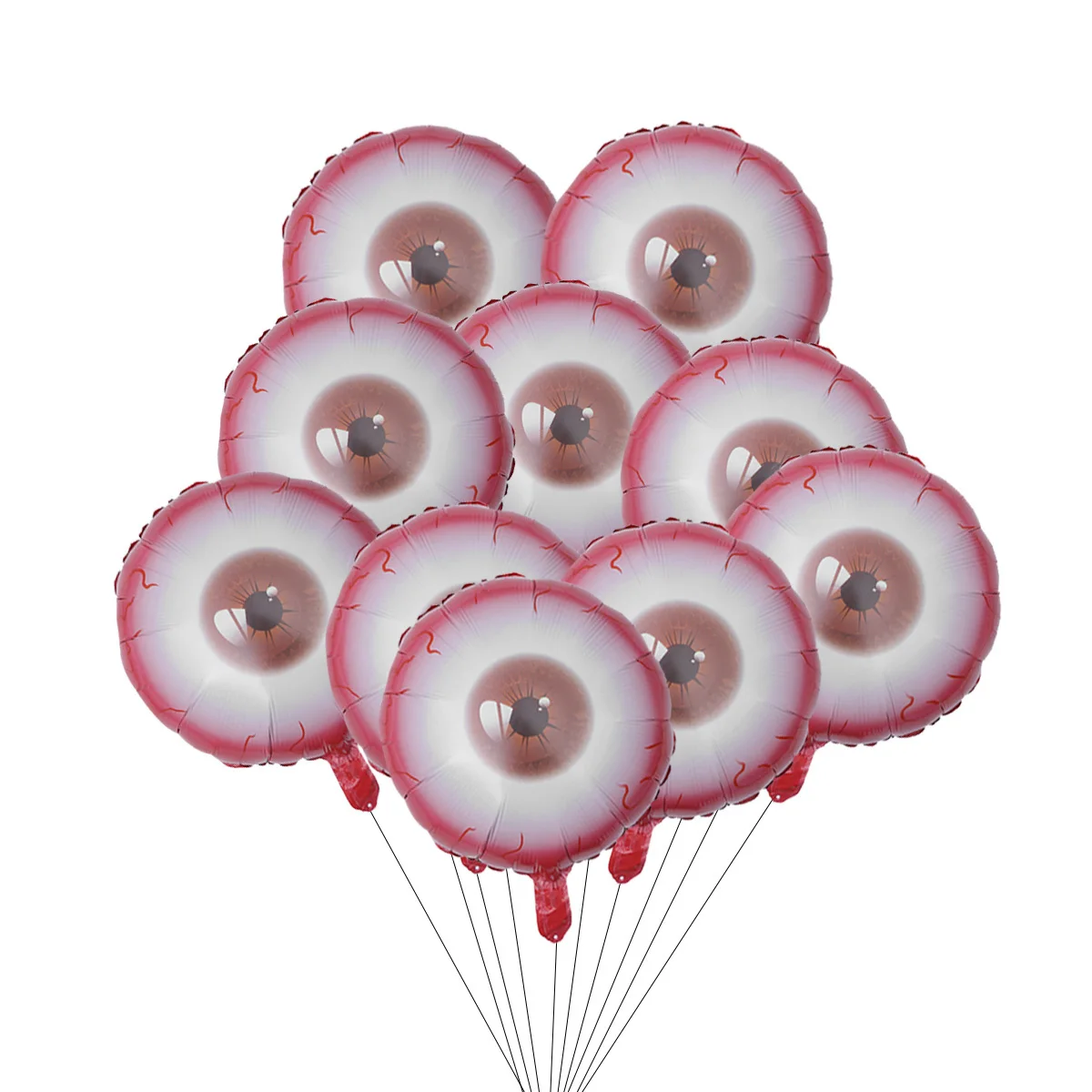 

10Pcs Eyeball Balloon Aluminum Foil 20 Inch Round Halloween Party Decoration Creative Photo Background Supplies