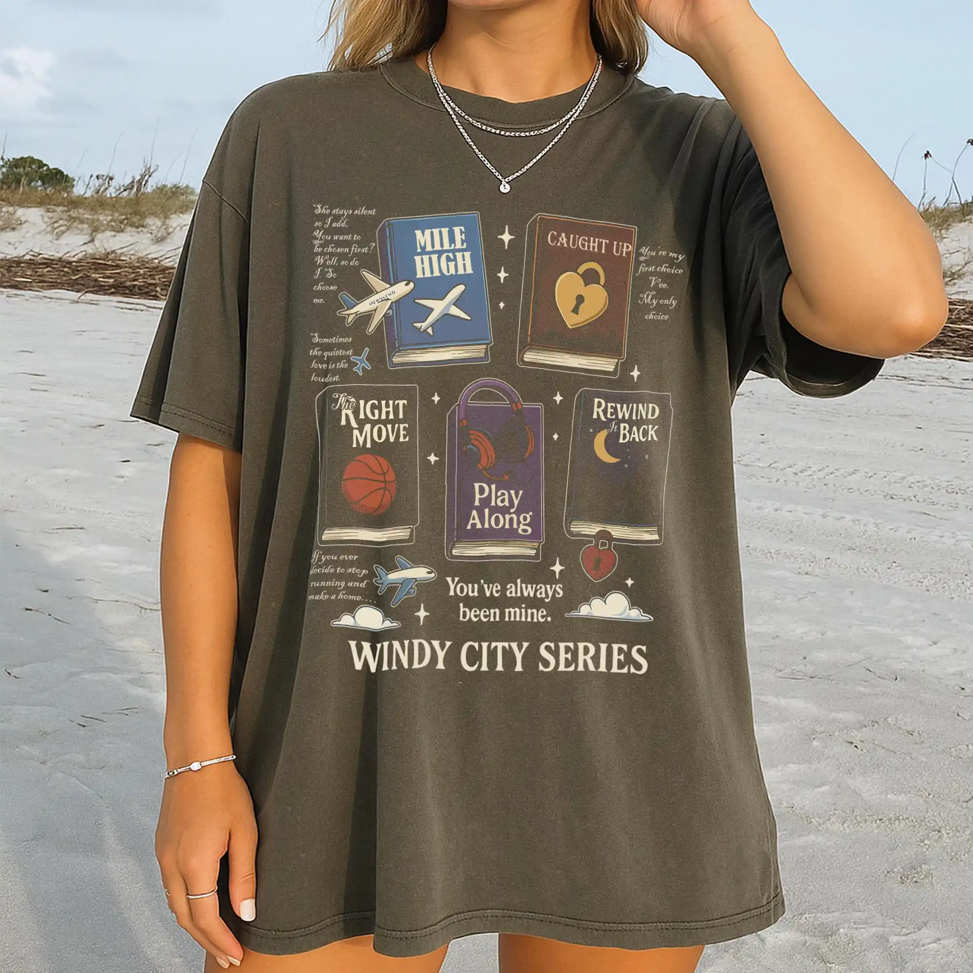 Windy City Hockey Romance Liz Tomforde Windy City Series Mile High The Right Move Caught Up Play Along Shirt