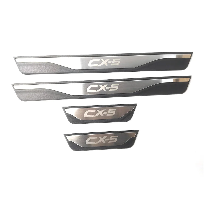 4Pcs/Lot ABS Stainless Steel For 2012-2016 Mazda CX-5 CX5 CX 5 Door Sill Pedal Welcome Scuff Plate Decoration Cover