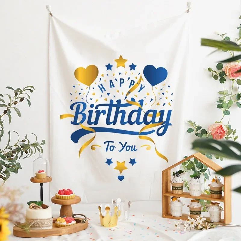 Cute Happy Birthday Party Decorations Wall Tapestry South Korea Backdrop UK Pretty Wedding Girls Room Send Installation Package