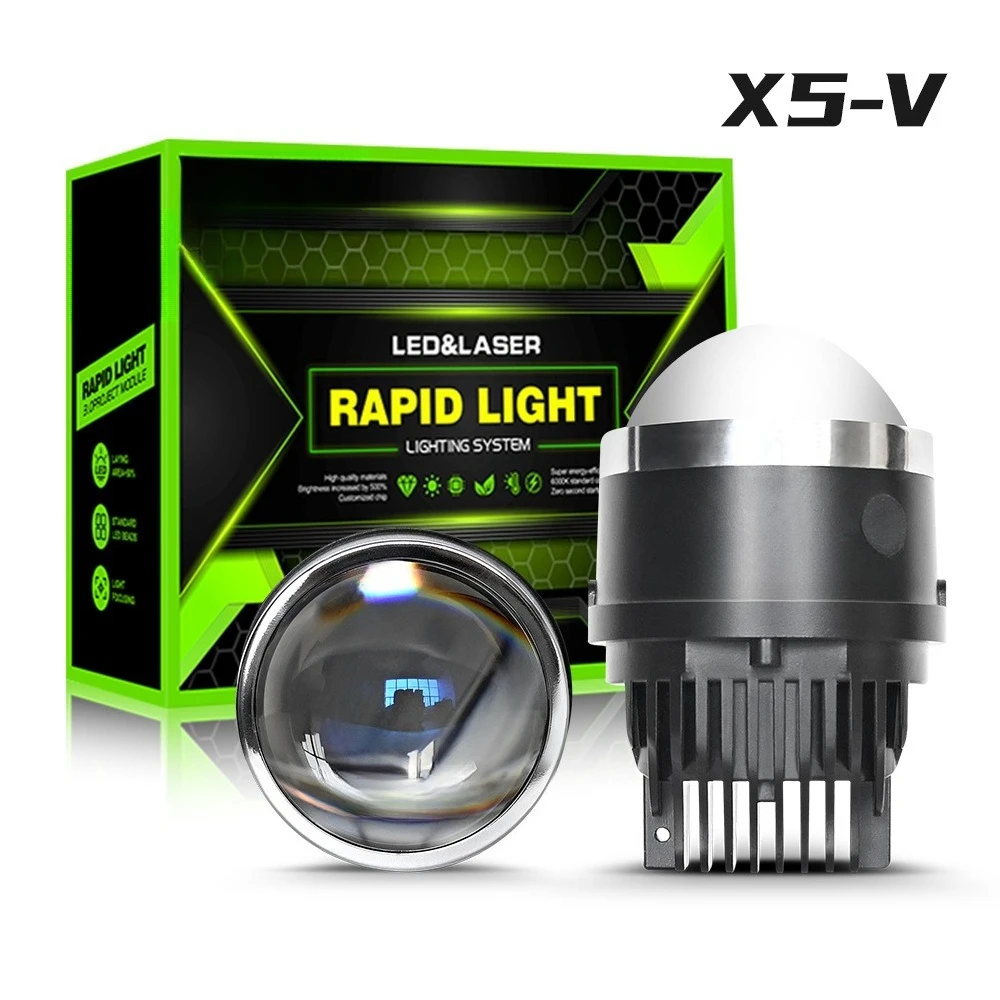 3 Inch 90W Bi-Beam LED Fog Light Projector Lens Waterproof Universal Car Motorcycle LED Lights Upgrade Car Accessories