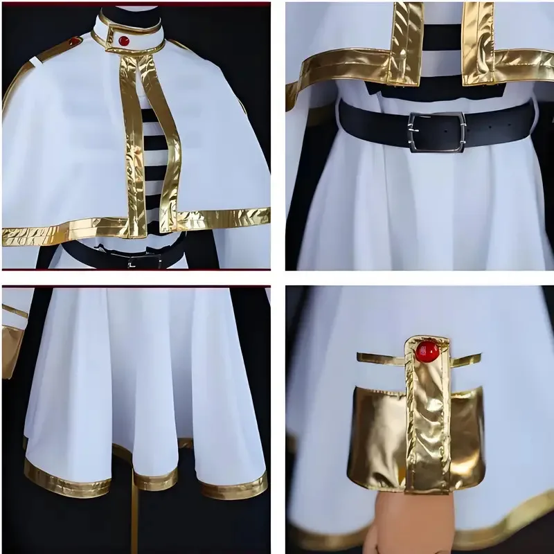 Sousou No Frieren Cosplay Costume Wig Shoes Anime Magician Dress Elf Ear Halloween Party Charistmas for Women Girls