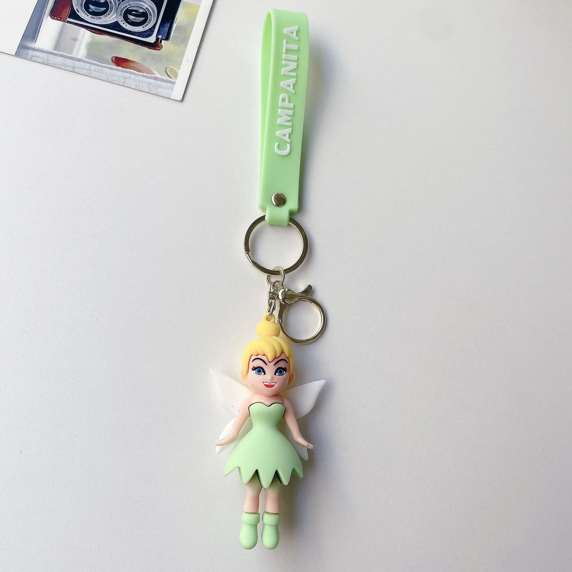 Peter Pan Keychains Tinker Bell Anime Movie Car Key Chain Key Ring Keyring Phone Bag Ornament Jewelry Kids Christmas Gifts