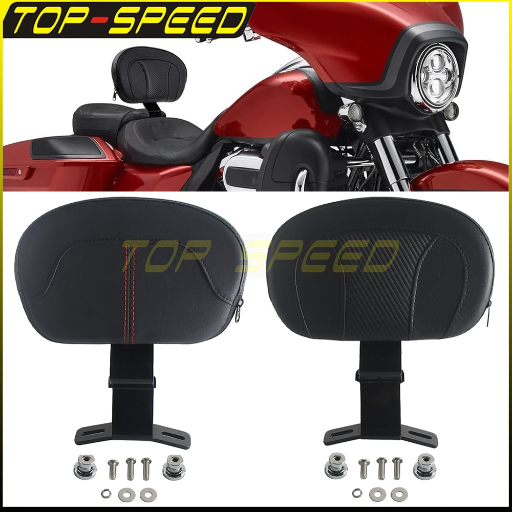 

Front Driver Backrests Motorcycle Driver Rider Back Rest For Harley Touring Road King Ultra Limited Street Electra Glide 2009-Up