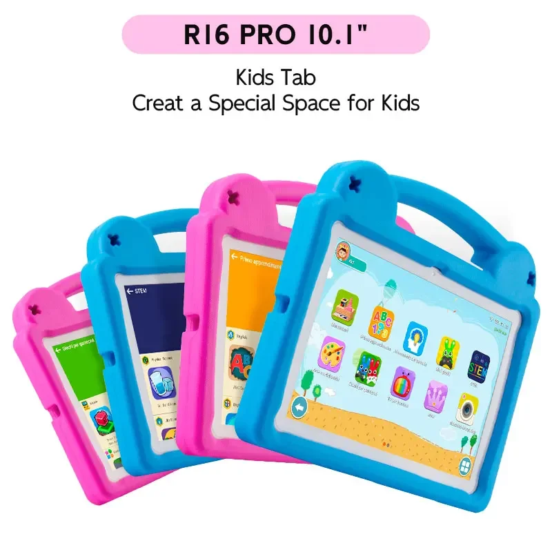 Tablet per bambini, Tablet per bambini Batteria da 10,1 pollici 5000 mAh Tablet da 8 GB + 64 GB Android 2025, 2 MP + 5 MP, 1280 * 800 IPS Supporto doppio altoparlante