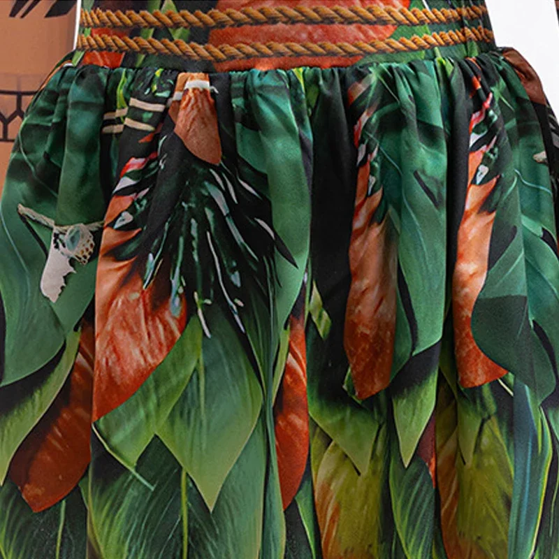 2PCS Sets Boys Maui Cosplay Costume Tattoo Print Set Carnival Birthday Dress Up Children Halloween Party Primitive Man Clothing