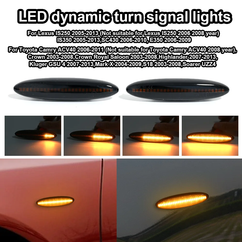 

For Lexus IS250 IS350,for Toyota Highlander Kluger Crown Turn Signal Leaf Light