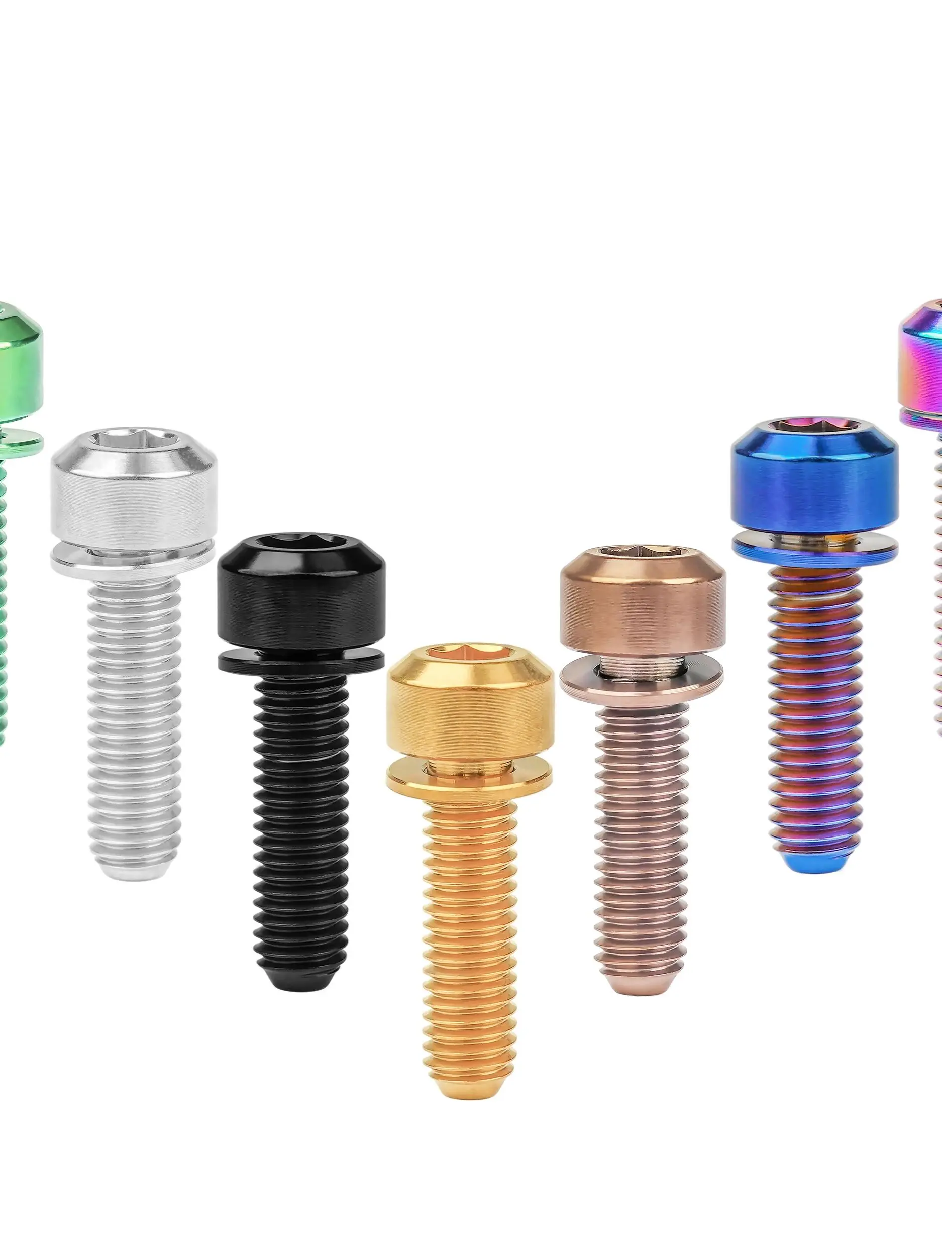 AliExpress Wanyifa Titanium Bolt M5/M6X16/18/20/25/35Mm Titanium Bicycle Stem Screw with Washer Bicycle Accessory
