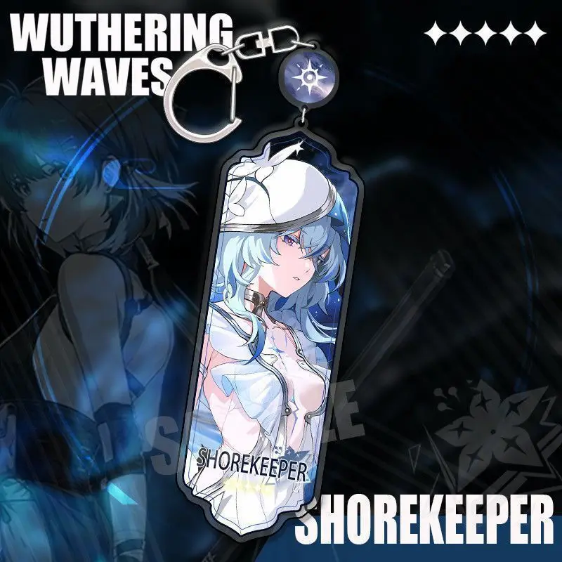 Mingchao Game الطرفية Zanni Cantrella كاتيكسيا سلسلة مفاتيح مصنوعة من الأكريليك الطويلة قلادة الكل في واحد حقيبة الديكور