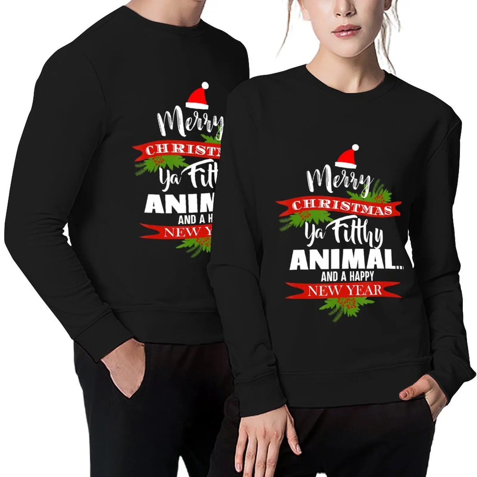 

Merry Christmas Ya Filthy Animal Christmas Pullover autumn clothes winter clothes men's sweat-shirt sports sweatshirt man
