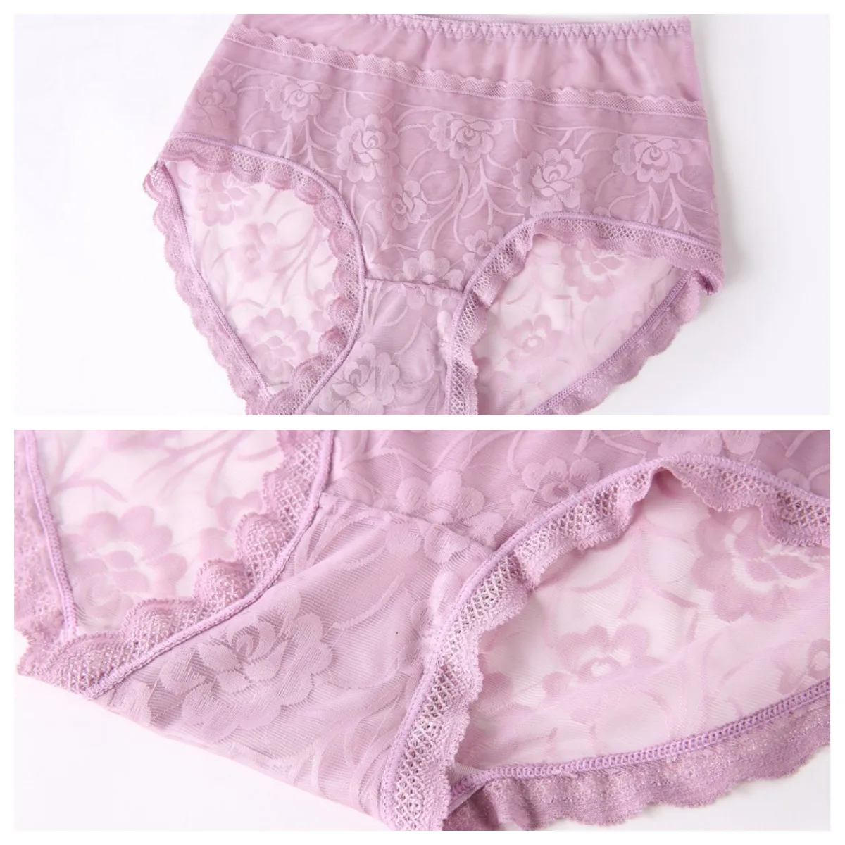 Women Panties Ropa interior femenina Underwear Plus Size 7XL Soft Lace Transparent hollow Flower Sexy Panties Lingerie