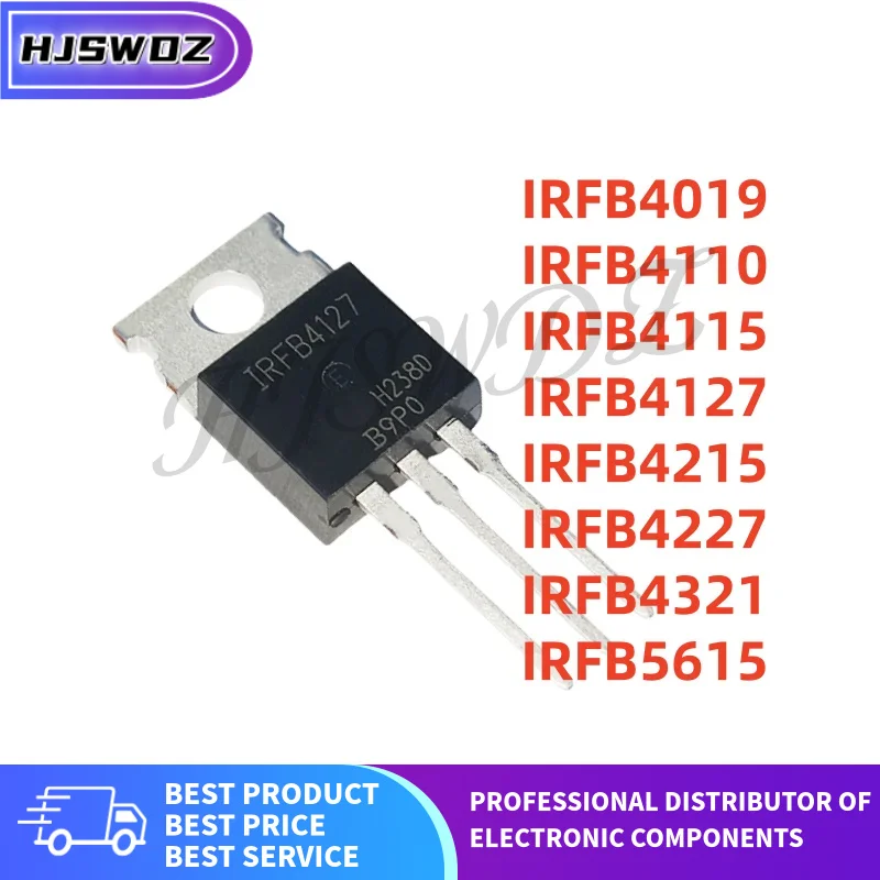 10pcs brand new IRFB4115 IRFB4019 IRFB4215 IRFB4227 IRFB4321 IRFB4127 IRFB4110 IRFB5615 TO-220 MOSFET Tube
