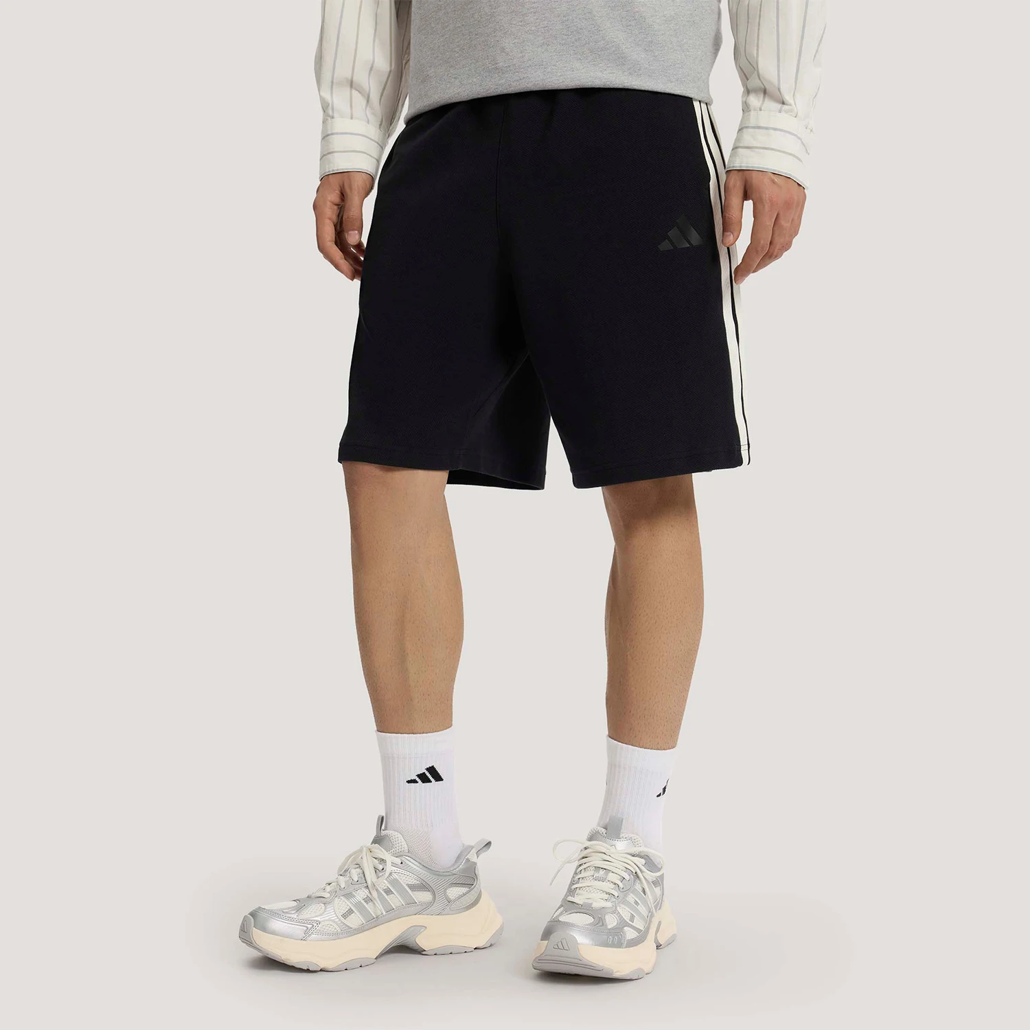 Adidas Authentic Men's Loose Sports Casual Striped Shorts KR2527