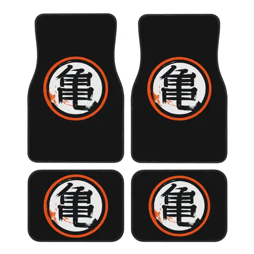 Imagen 1 del producto Alfombrillas de Coche DBZ Kanji, Alfombras Universales Antideslizantes, Juego de 4 Alfombrillas Delanteras y Traseras para Coche, Accesorios de Decoración para Automóviles