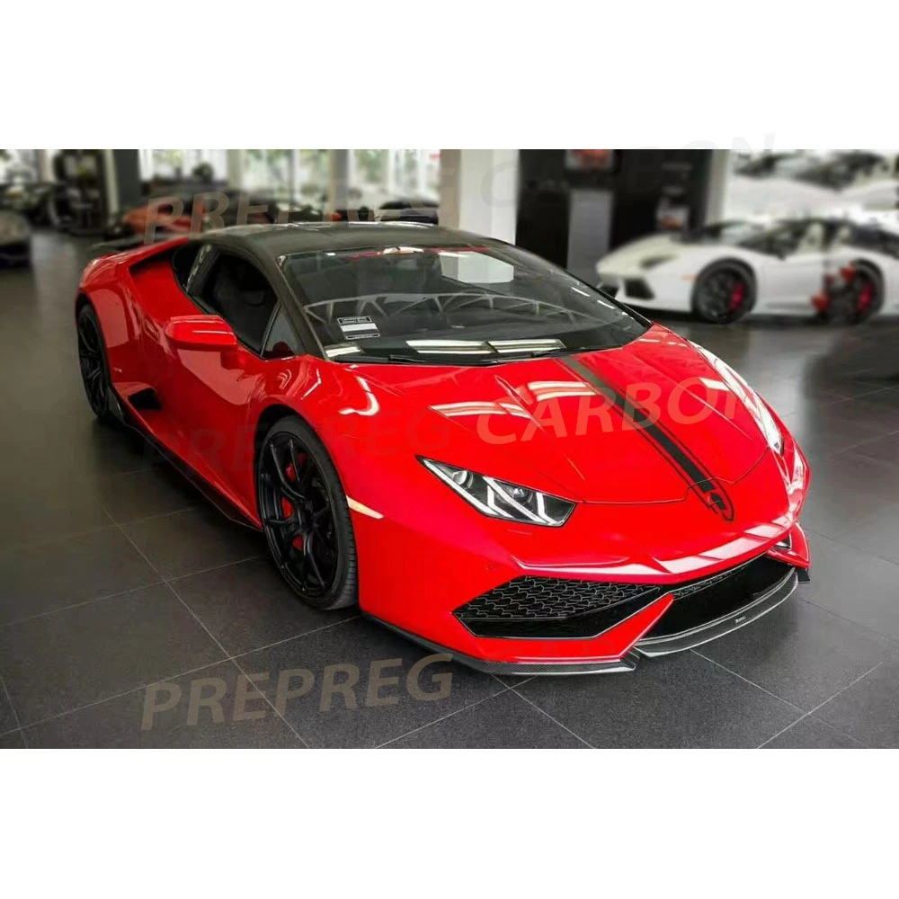 

Сухое углеродное волокно для Lamborghini Huracan LP610-4 2014-2016, боковые юбки, фартуки, чехол, FRP, боковой бампер, удлинитель, чехлы для губ