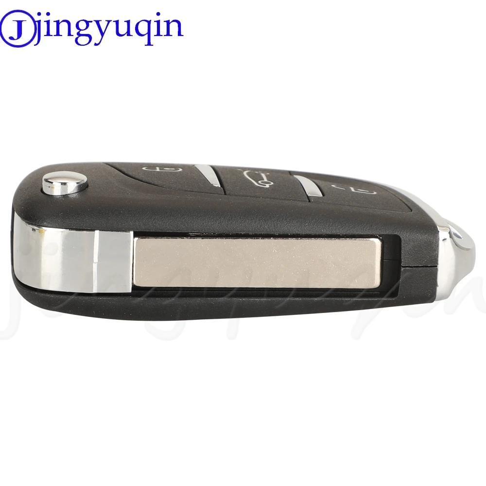 Jingyuqin 3 Knoppen Flip Opvouwbare Afstandsbediening Autosleutel Shell Case Fob Voor Citroen С2 C4 С3 С5 C6 DS4 DS3 DS5 C-Elysee Peugeot 307