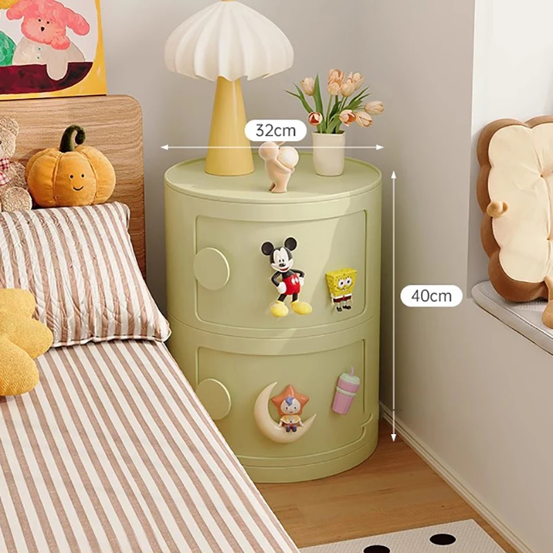 Cute Style Minimalist Nightstands Space Saving Storage Bedside Table Design Simple Nachttisch Schlafzimmer Bedroom Furniture