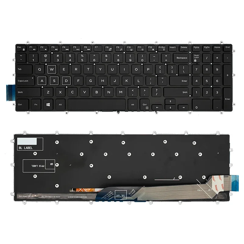 US Backlit New Laptop Keyboard For Dell G3 3590 3579 3779 3593 G5 5500 G7 7588 7570 7580 7587 English Notebook Part Replacement