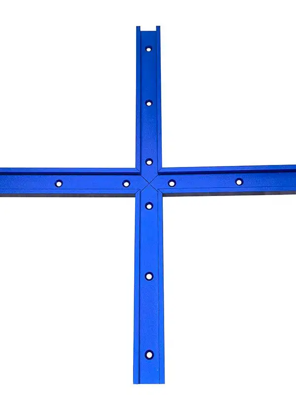 Aluminum 30 Type 20cm T-Track Connector Set of 4 Cross Intersection Lightweight Durable Miter Track Jig Woodworking Tool